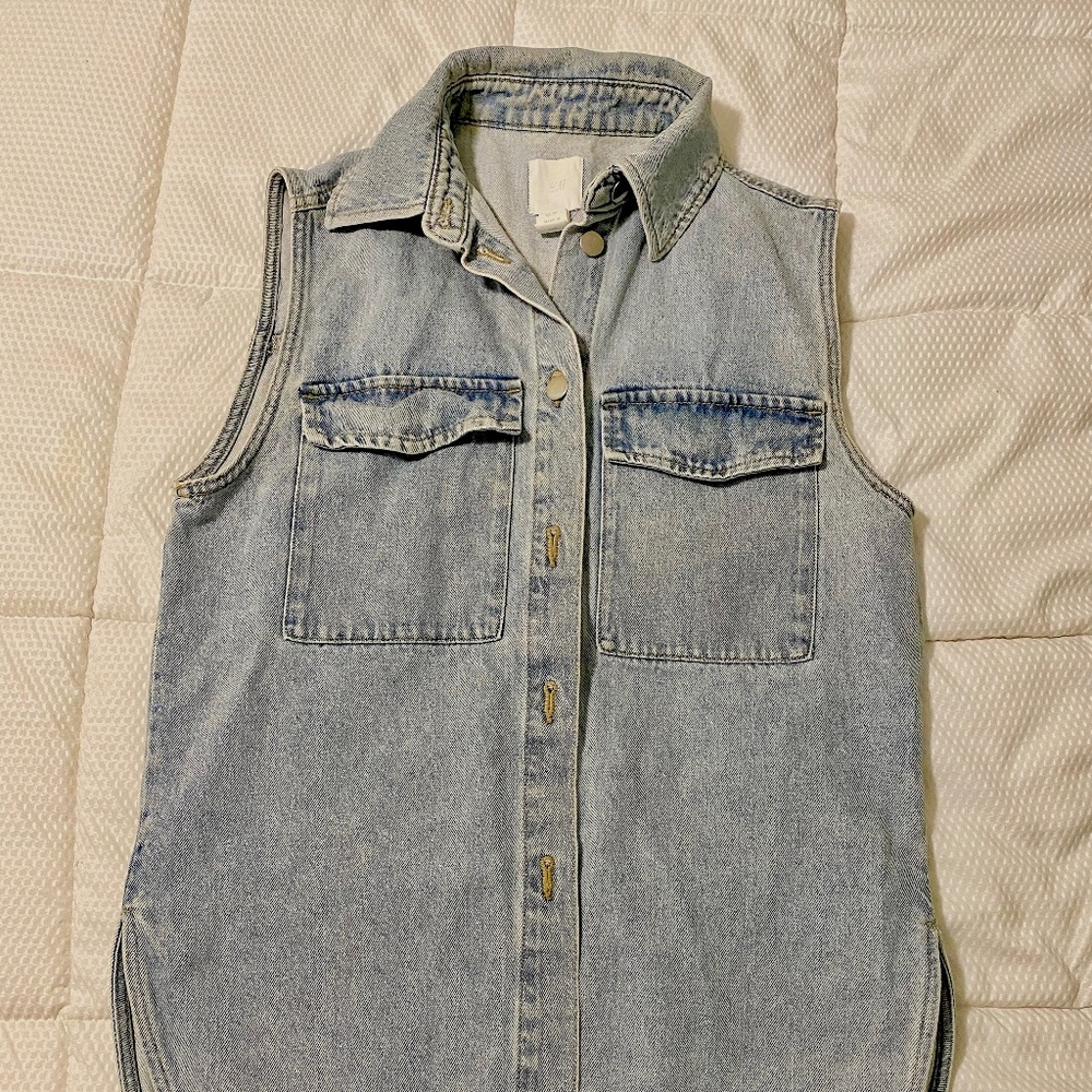 H&M LONG DENIM VEST